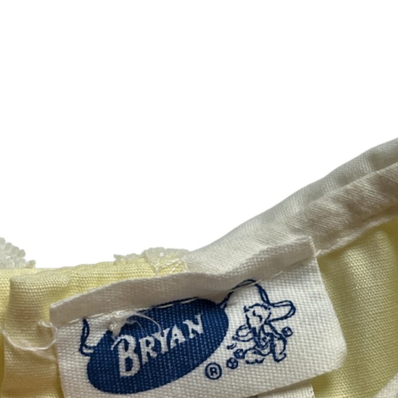 Vintage Bryan Baby Girls Size Small Dress Plastic Lined Bloomers Yellow Floral V - Picture 5 of 6